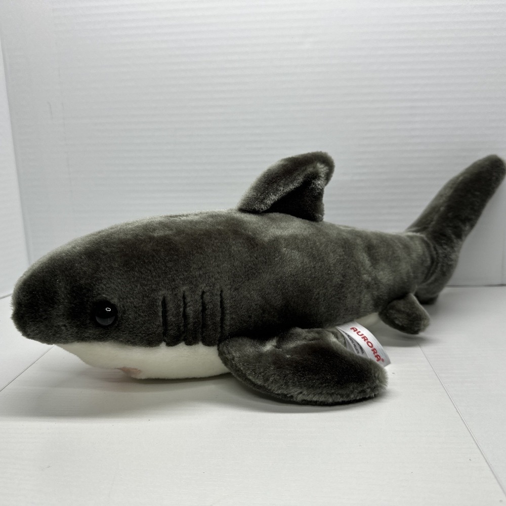 17" Aurora Great White Shark Realistic Life Like‎ Aquatic Stuffed Animal Plush